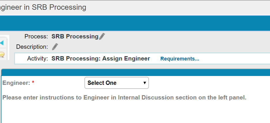 Assign Engineer Dropdown